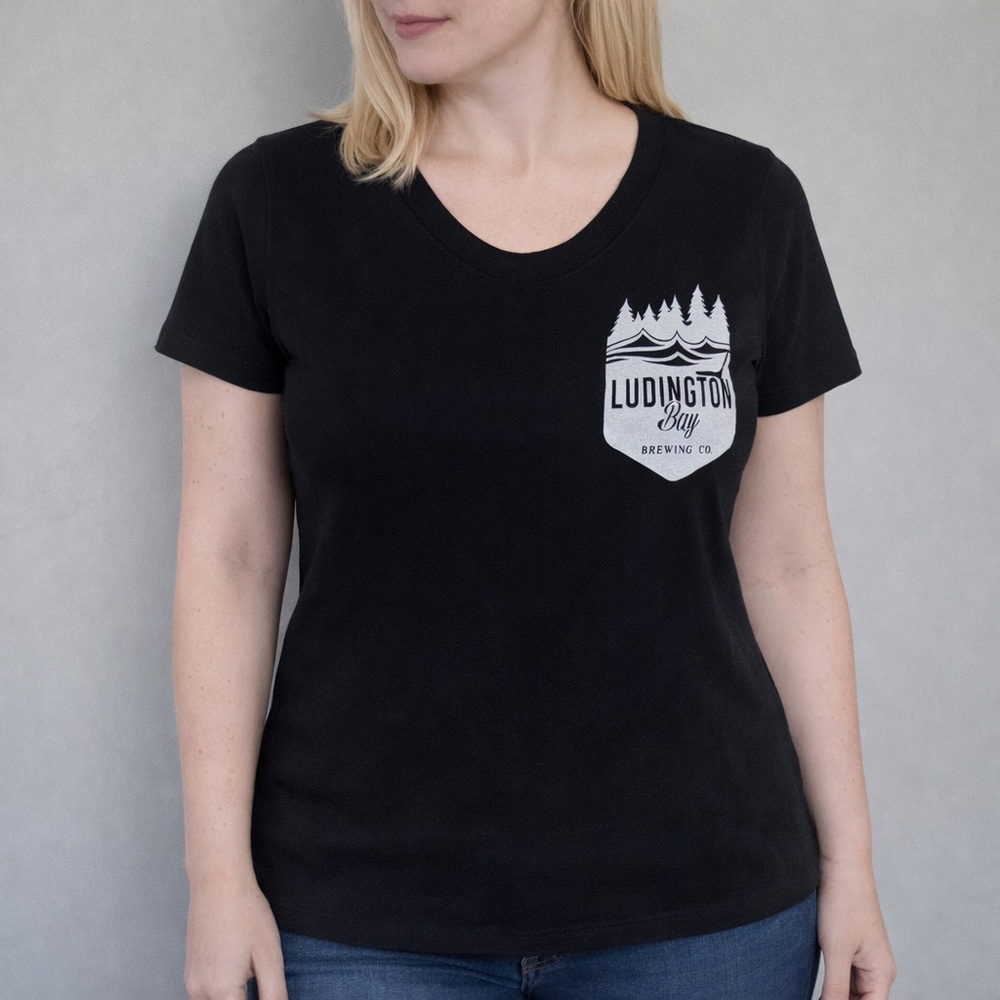 Ludington Bay Brewing Co 
 Black Graphic Women's Tee
